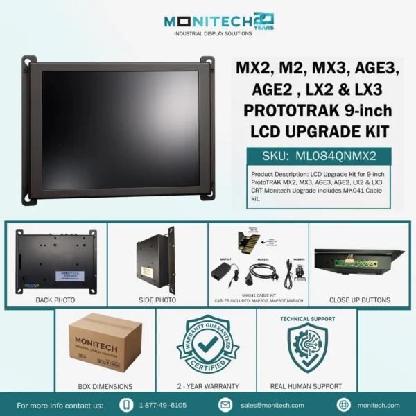 Prototrak LCD Upgrade Kit MX2 M2 MX3 AGE3 AGE2 LX2 LX3 Complete Kit