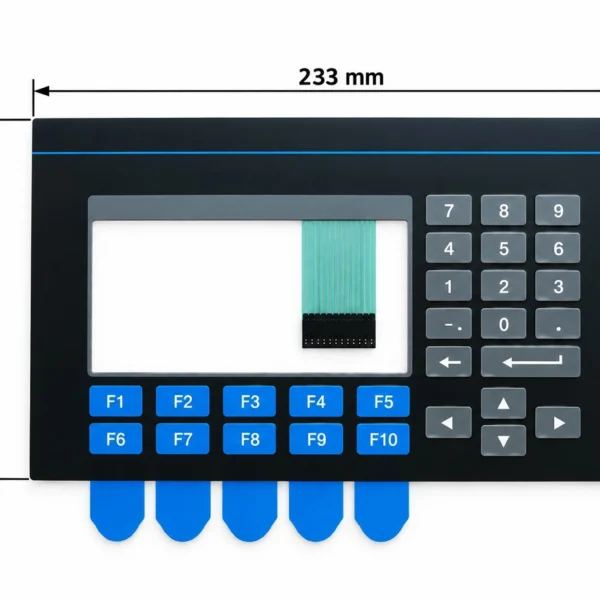 Panel View 550 Keypad Replacement with dimensions