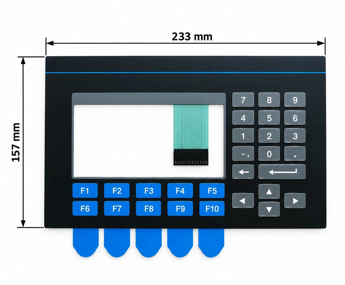 2711-B5A Panelview 550 Keypad Replacement 1 Panel View 550 Keypad Replacement with dimensions
