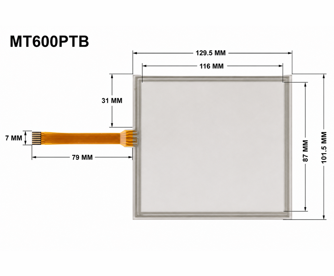Panelview 600 Plus (Type B) 2711PC-T6C20D8 Touchscreen Replacement 1 Panelview 600 Plus (Type B) Touchscreen for 2711PC-T6C20D8