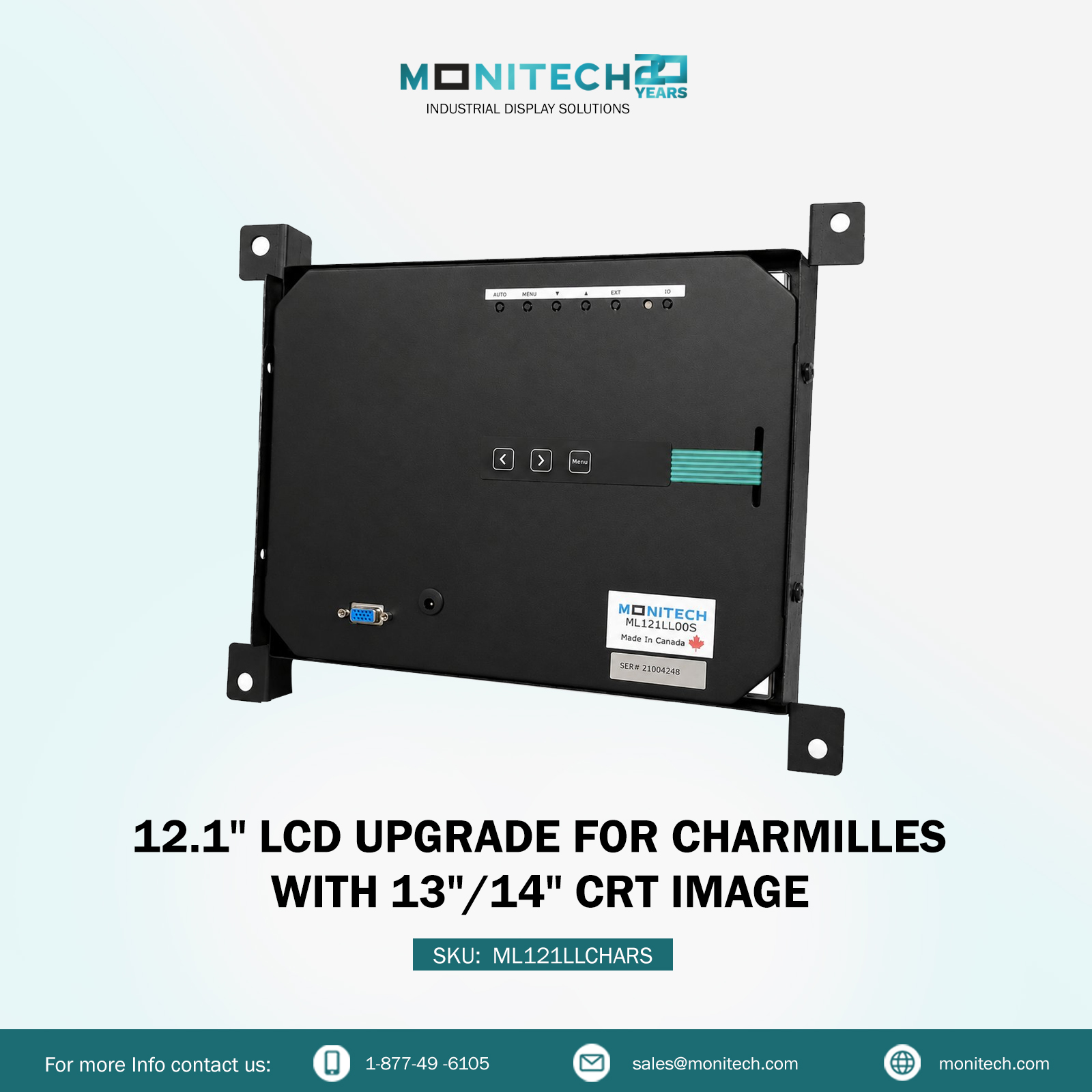 Charmilles Roboform 400 LCD Upgrade Kit 5 12 Inch LCD Upgrade for Charmilles - LCD Fback side