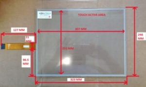 Panelview 1500 Plus touchscreen dimensions
