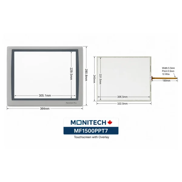 Panelview Plus 1500 Series 7 15-inch Touch Screen with Overlay MF1500PPT7